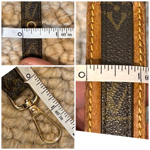 Authentic Louis Vuitton Vintage Canvas Monogram strap with Shoulder Pad - Picture 10 of 11